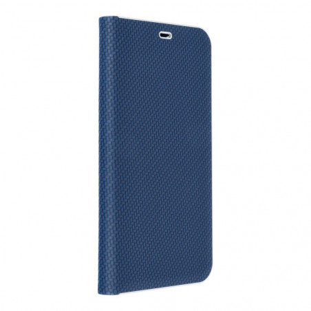 Samsung Galaxy A71 LTE Wallet Cases LUNA Book Carbon Carbon Fibre, Elegant  Blue 