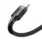 USB cable Cafule Type C 3A 1M gray+black Black