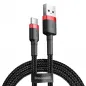 USB cable Cafule Type C 3A red+red Black