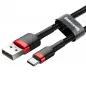 USB cable Cafule Type C 3A red+red Black