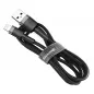 Cafule for iPhone Lightning 8-pin 2A 3 meter Gray+Black White