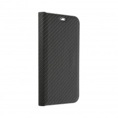 Samsung Galaxy S21 5G Wallet Cases LUNA Book Carbon Carbon Fibre, Elegant  Black 