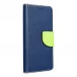 Samsung Galaxy A12 Wallet Cases Fancy Book Navy / Lime 