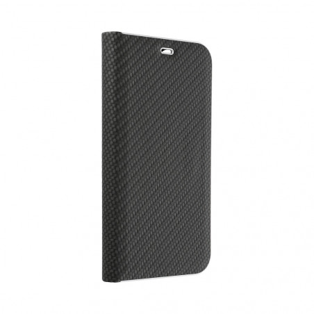 Samsung Galaxy A32 5G Wallet Cases LUNA Book Carbon Carbon Fibre, Elegant  Black 