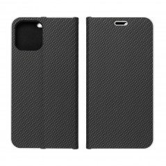 Samsung Galaxy A32 5G Wallet Cases LUNA Book Carbon Carbon Fibre, Elegant  Black 