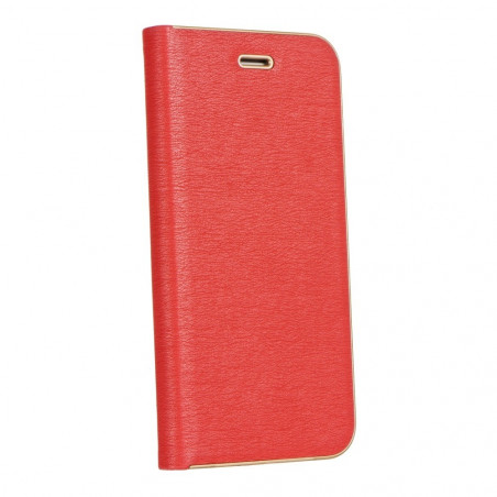 Samsung Galaxy A52 5G Wallet Cases LUNA Book Gold Elegant  Red
