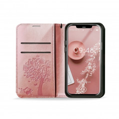 Samsung Galaxy A32 5G Wallet Cases MEZZO Book Tree  Rose gold 