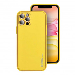 Samsung Galaxy A12 Case Leather Yellow 