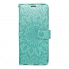 Samsung Galaxy A22 5G Wallet Cases MEZZO Book Mandala  Green 