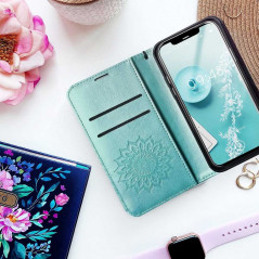 Samsung Galaxy A22 5G Wallet Cases MEZZO Book Mandala  Green 