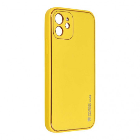 Apple iPhone 13 Case Leather Yellow