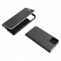 Apple iPhone 13 Wallet Cases LUNA Book Carbon Carbon Fibre, Elegant  Black 